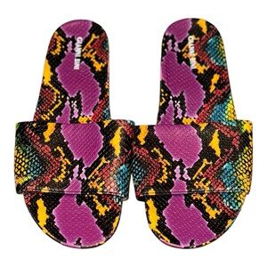 Gianni Bini Snake Skin Pool Slides